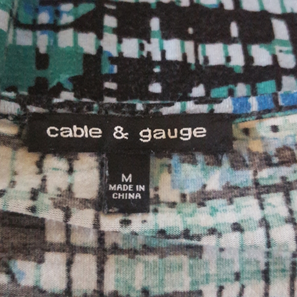 ❤Multi-Color Cable & Gauge 3/4 Sleeve Top❤ - Picture 6 of 6